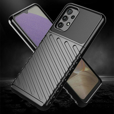 Hurtel Thunder Silicone Back Cover Durable Black (Galaxy A32 4G)