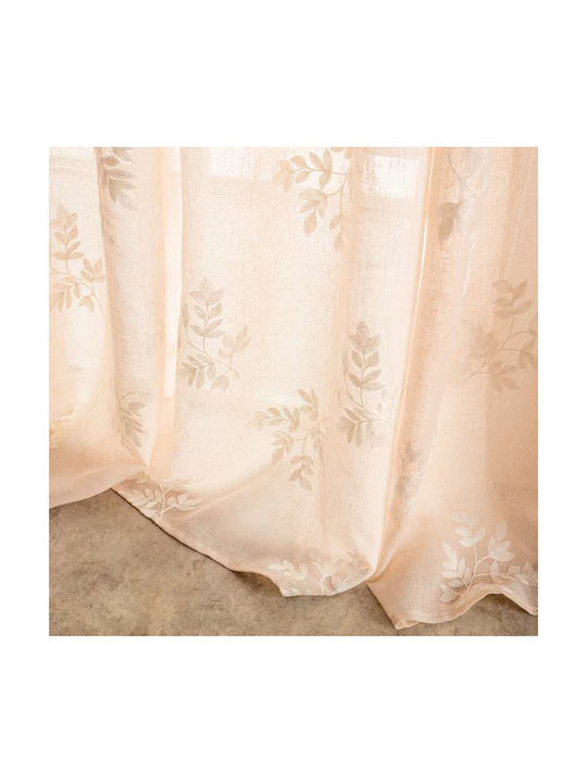 Gofis Home Curtaină cu Coafură Leaf Somon 532/31 10-04-532-2/31 140x280buc