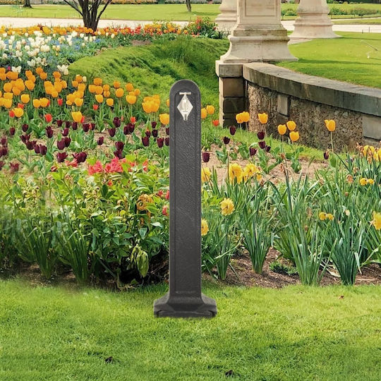 vidaXL Garden Faucet Anthracite with Stone Design Decorative Faucet Garden Plastic 24cmx24cm 316182
