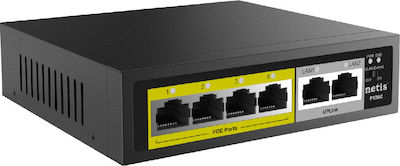 Netis P106C Unmanaged L2 PoE+ Switch with 4 Ethernet Ports