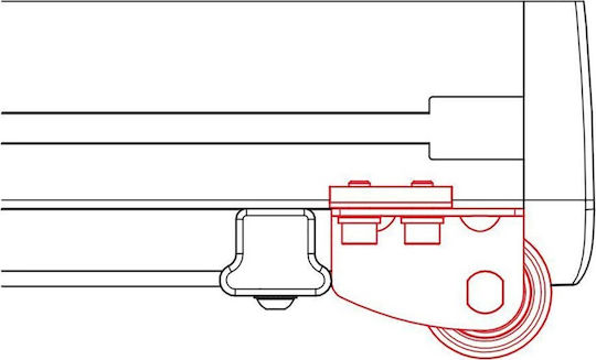 Nordrive Roller Φόρτωσης Σχάρας Αυτοκινήτου Roller Φόρτωσης για Σχάρα Kargo Rack Krs Rear Roller Σιδήρου R180 180cm 1τμχ