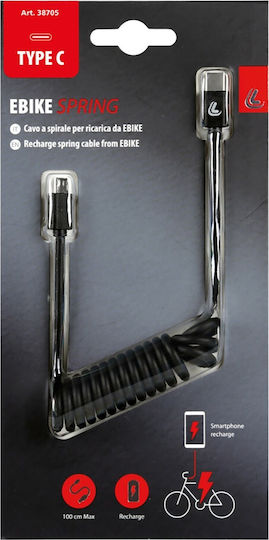 Lampa Spiral USB 2.0 Cable USB-C male - micro USB-A Black 1m (L3870.5)