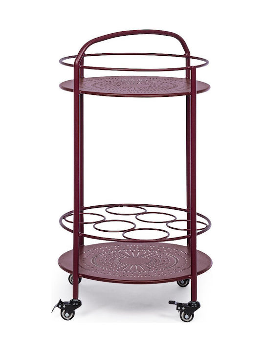 Burton Auxiliary Outdoor Free Standing Metal Table Cherry 45x45x81cm