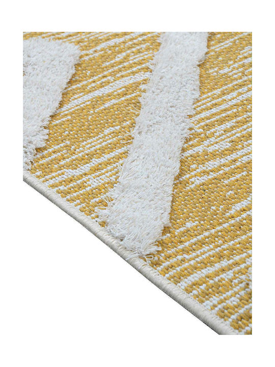 Madi Flint Χαλί Ορθογώνιο Καλοκαιρινό Βαμβακερό Yellow 130x190cm