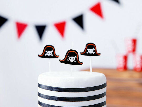 PartyDeco Κεράκια Τούρτας Πειρατές 2cm 5 Τμχ.