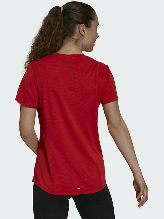 Adidas Heat.Rdy Running Αθλητικό Γυναικείο T-shirt Vivid Red
