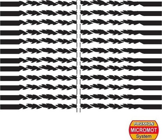 Proxxon Jig Saw Blade for Wood 130mm Spiral 12pcs 28747
