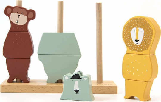 Trixie Stacking Toy Composition Game Animals made of Wood for 18++ Months