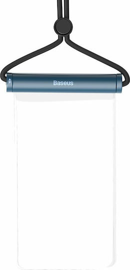 Baseus Transparent Waterproof Bag Wasserdichtes Gehäuse bis 6.7" Blau ACFSD-E03