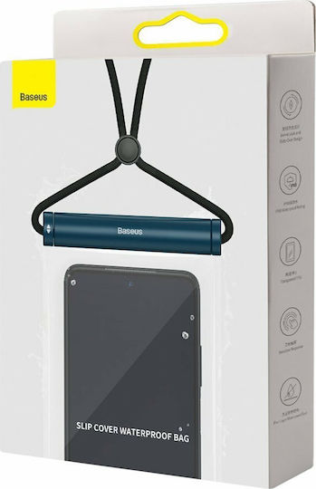 Baseus Transparent Waterproof Bag Wasserdichtes Gehäuse bis 6.7" Blau ACFSD-E03