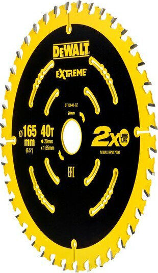 DEWALT Диск за рязане с 40 Зъба 165мм