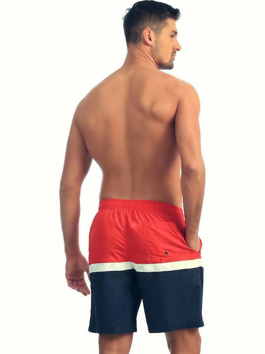 Bonatti 220 Men's Swimwear Bermuda Red / Navy Striped