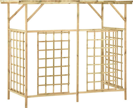 Πέργκολα Κήπου από Ξύλο 200x80x168cm Μπεζ 316064 Πέργκολα Κήπου από Ξύλο 200x80x168cm Μπεζ 316064