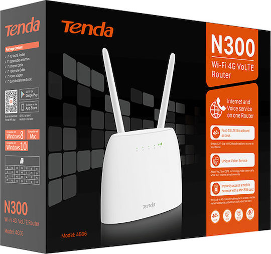 Tenda 4G06 Ασύρματο 4G Router με 2 Θύρες