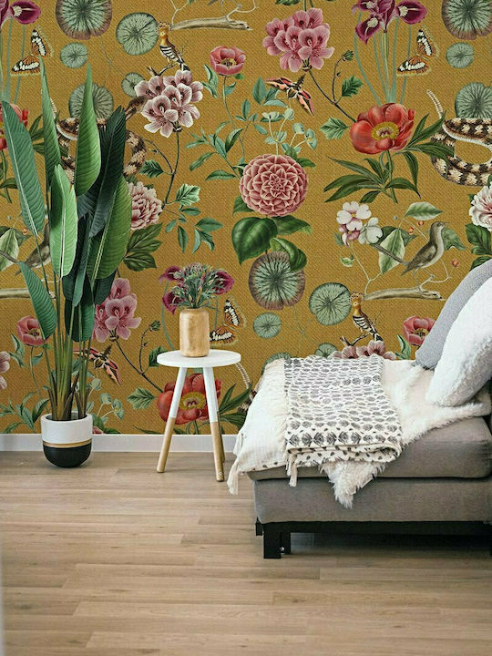 Wallpaper Yellow L280xW200cm Washable