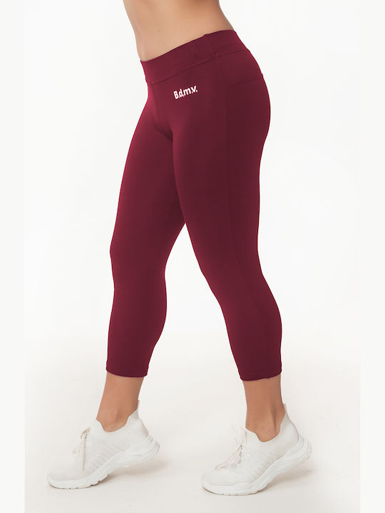 Schulung Frauen Capri Leggings Burgundisch
