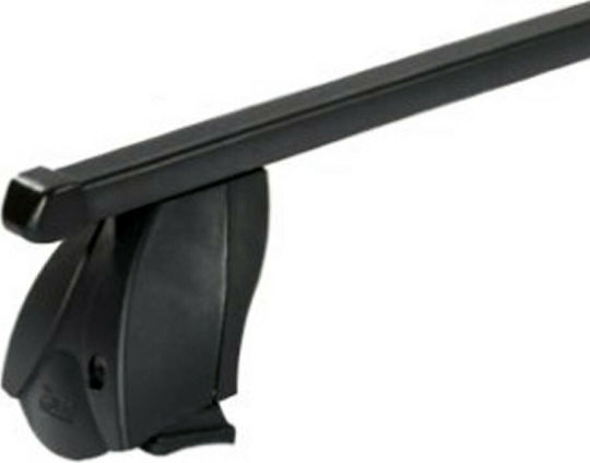 K39 Car Roof Bars Metallic BSM112-K10 112cm for Opel Karl 5D Set with Roof Rack Legs Black