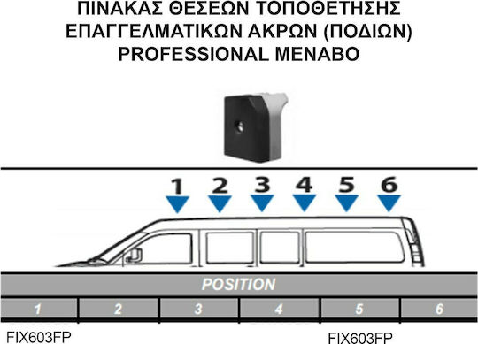 Menabo Μπάρες Οροφής Αλουμινίου για Ford Tourneo (Σετ με πόδια)