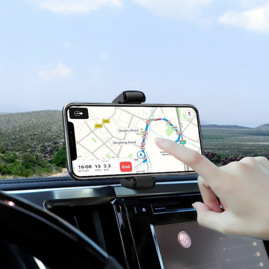 Hoco S12 Rich Wireless Charger Car Mobile Mount 4.5" - 6.5" with Adjustable Hooks Black