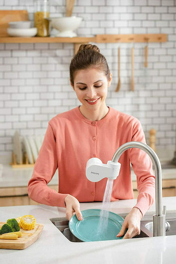 Philips On Tap Filtru de Apă pentru Robinet Carbon Activat / Membrane din Fibre Goale 0.1 μm