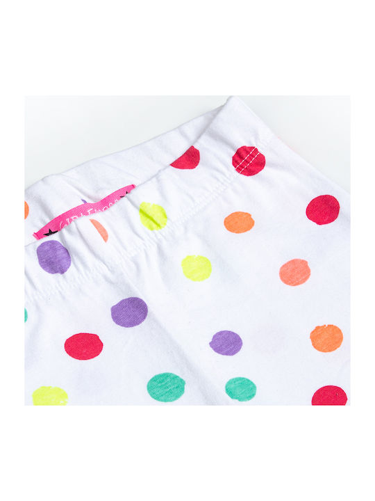 Children's white polka dot leggings for girls (2-3 years old)