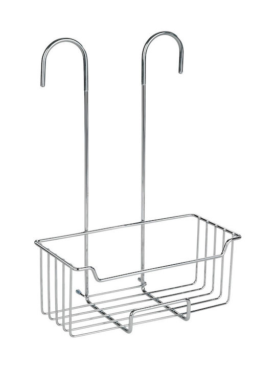 Wenko Milo Wall Mounted Bathroom Shelf Inox 25x14x36cm Silver