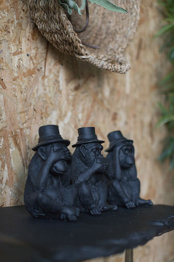 InTheBox Διακοσμητικός Πίθηκος Πολυρητίνης 14x15x21cm