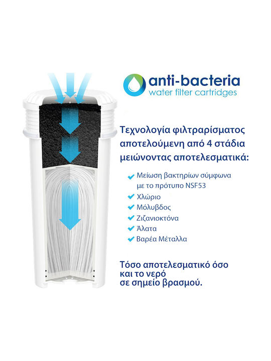 Aqua Optima Juno Plastic Jug Μπλε with 1 Replacement Filter 2400ml