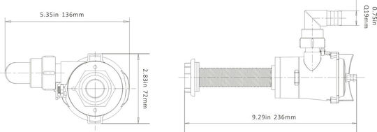 Eval Automatic Bait Pump for Boat Horizontal 12V
