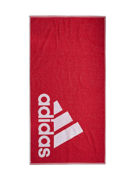 adidas Покривка за фитнес Зала 100% памук Червена 100x100см