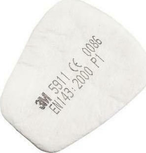 3M Mask Half Face with Filter 6059 & pre Filter 5911 P1 6200 Gray