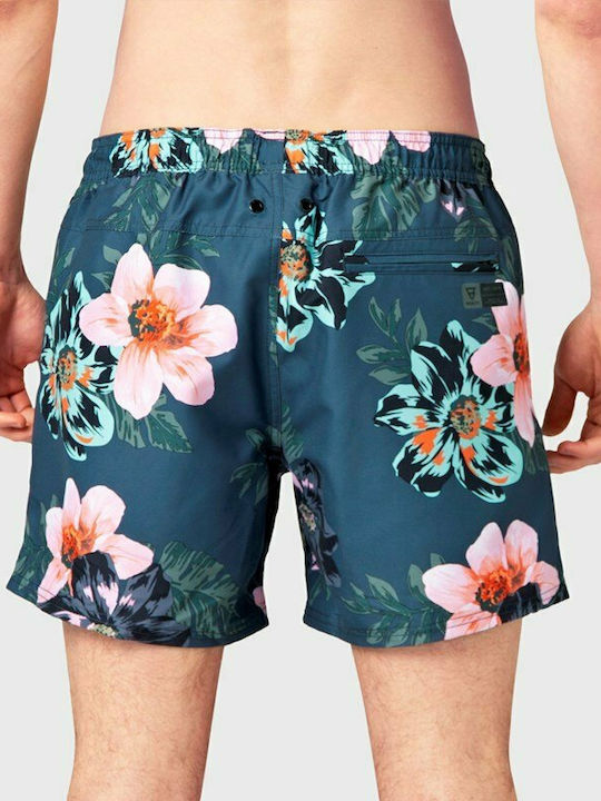 Brunotti Herren Badebekleidung Shorts Marineblau Blumen