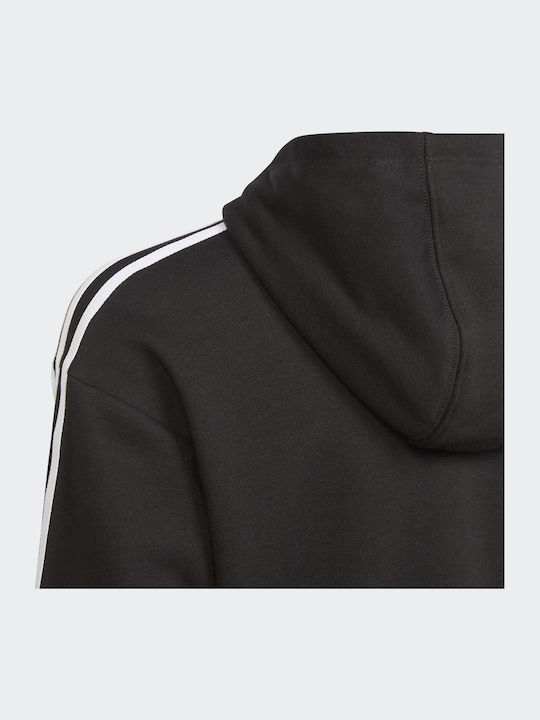 Hanorac Copii Cropped cu Glugă Negru Adicolor
