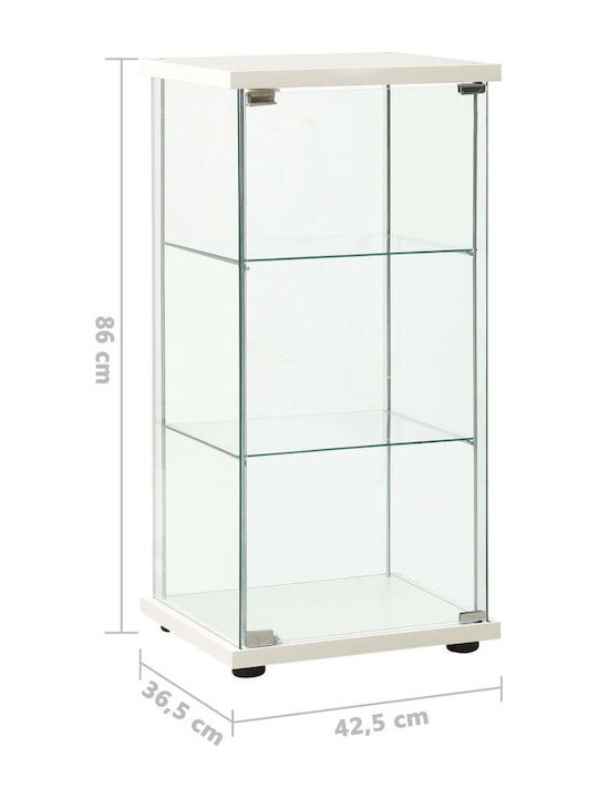 Office Storage Chipboard Cabinet White L42.5xW36.5xH86cm