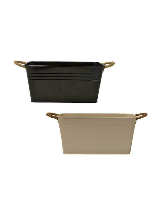 Atmosphera Planter with Rope Planter Box 26x12.5cm in Multicolour Color 00.05.5990A