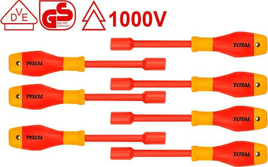 Total Set 7 Electrician VDE 1000V Screwdrivers with 7 Interchangeable Tips