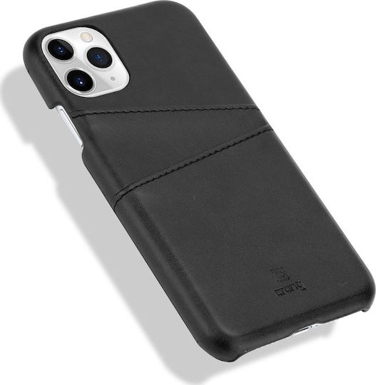 Crong Neat Back Cover Plastic / Synthetic Leather Black (iPhone 11 Pro)