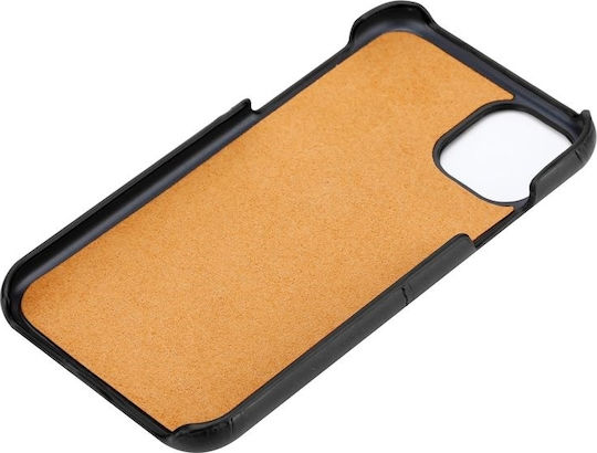 Crong Neat Back Cover Plastic / Synthetic Leather Black (iPhone 11 Pro)