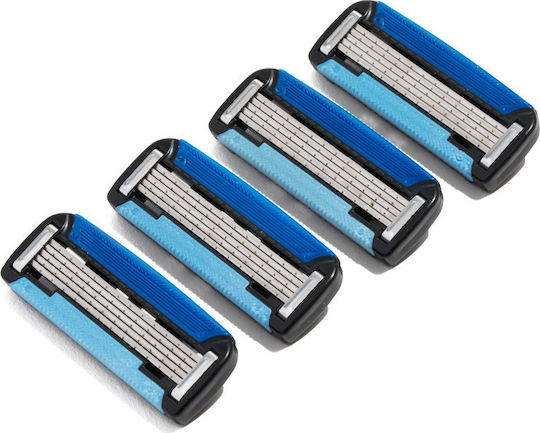 Realshave Razor with Replacement Heads 6 Blades & Lubricious Strip 8pcs