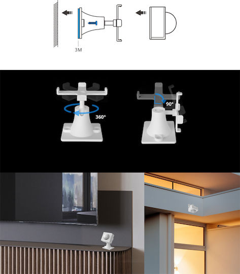 Sonoff Mounting Brackets Peripheral Security Systems Stand Self-Adhesive Holder for Zigbee Motion Sensor