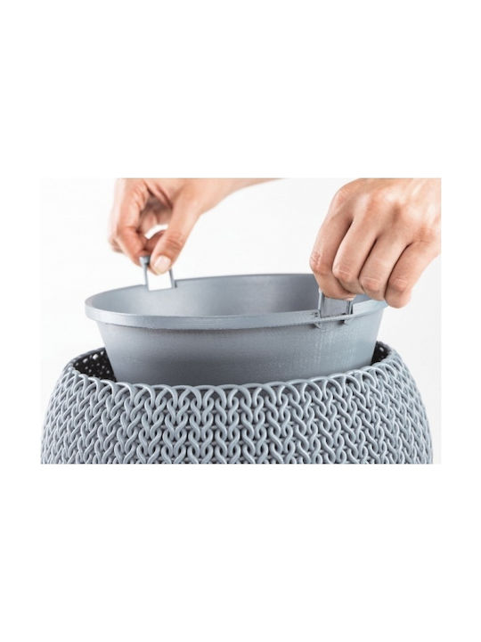 Keter Cozy Topf Runder Topf Kunststoff Gray 36x36x22.5cm.