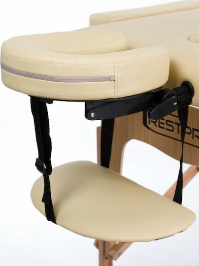 Rest Pro RestPro Classic 2 Κρεβάτι Μασάζ και Φυσικοθεραπείας Φορητό/Πτυσσόμενο Μπεζ από Ξύλο 192x70εκ.