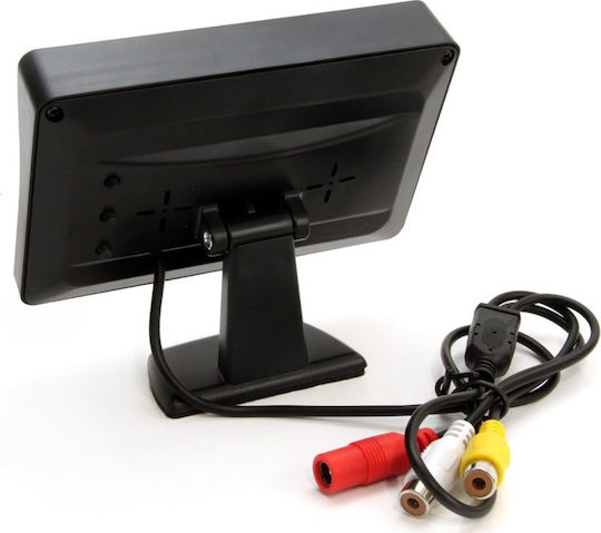AMiO Car Parking System License Plate Frame CAM-402 with Camera Screen Buzzer and 4 Parking Sensors 22mm in Black Colour