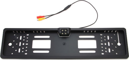 AMiO Car Parking System License Plate Frame CAM-402 with Camera Screen Buzzer and 4 Parking Sensors 22mm in Black Colour