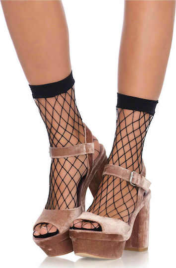 Leg Avenue 3043 Net Anklets Секси чорапи Черни 3003-4535-1