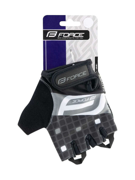 Force Square Halber Finger Fahrradhandschuhe Erwachsene Schwarz