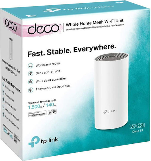 TP-LINK Deco E4 v2 WiFi Mesh Network Access Point Wi‑Fi 5 Dual Band (2.4 & 5GHz)