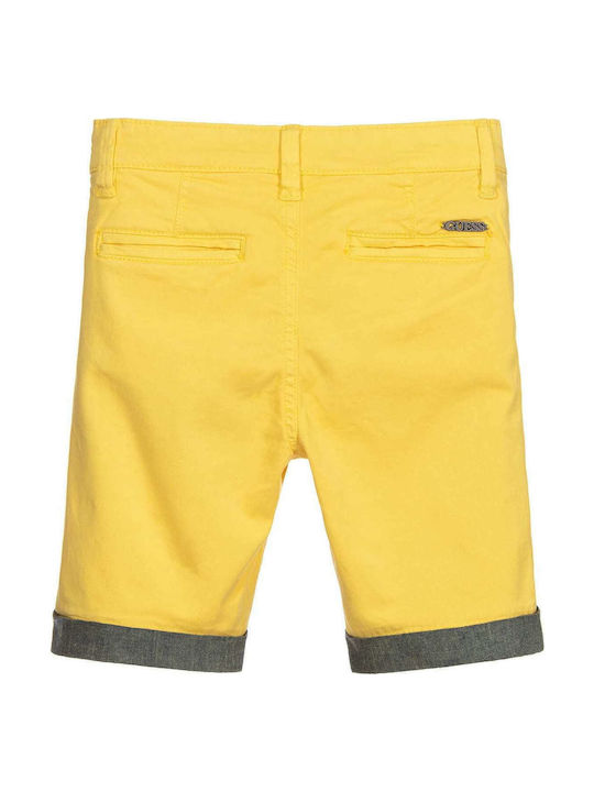 Guess Kinder Shorts/Bermudas Stoff Βερμούδα Core Satin Gelb