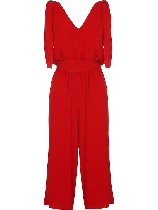 Women's Sleeveless One-piece Suit Red