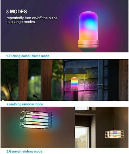 GloboStar LED Bulb 9W 150mm for Socket E27 RGB 450lm